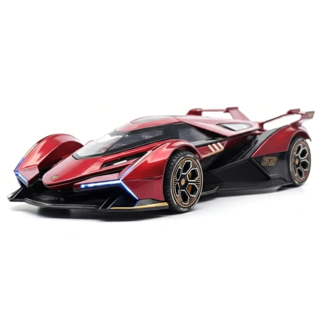[TOY] 1:24 Lamborghini 2019 V12 Vision Gran Turismo rouge voiture miniature Die-Cast