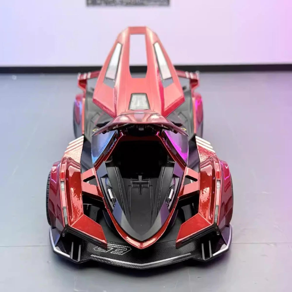 [TOY] 1:24 Lamborghini 2019 V12 Vision Gran Turismo rouge voiture miniature Die-Cast