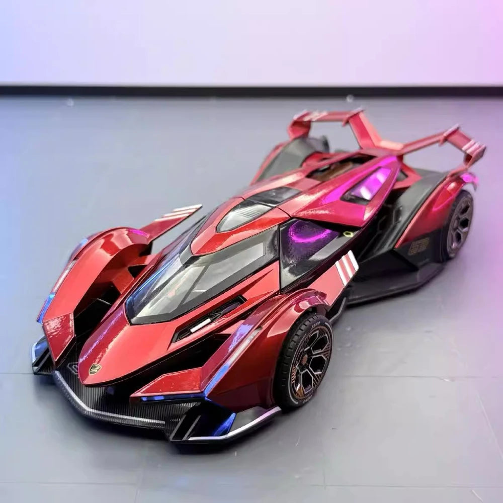 [TOY] 1:24 Lamborghini 2019 V12 Vision Gran Turismo rosso modellino di auto Die-Cast