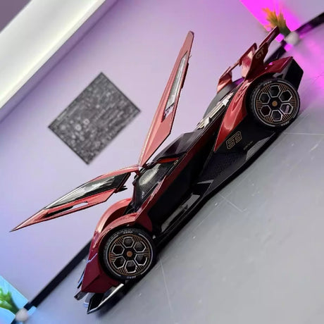 [TOY] 1:24 Lamborghini 2019 V12 Vision Gran Turismo punainen pienoismalli Die-Cast