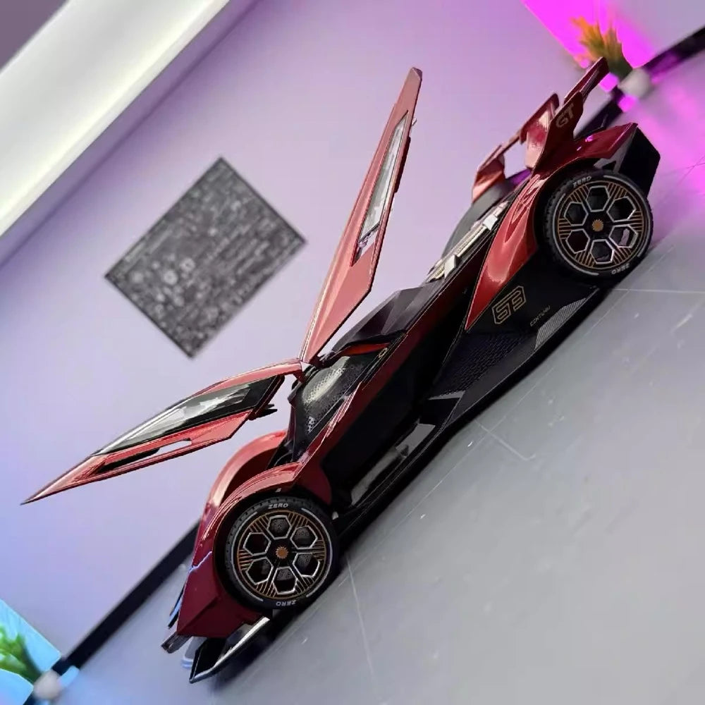 [TOY] 1:24 Lamborghini 2019 V12 Vision Gran Turismo rosso modellino di auto Die-Cast