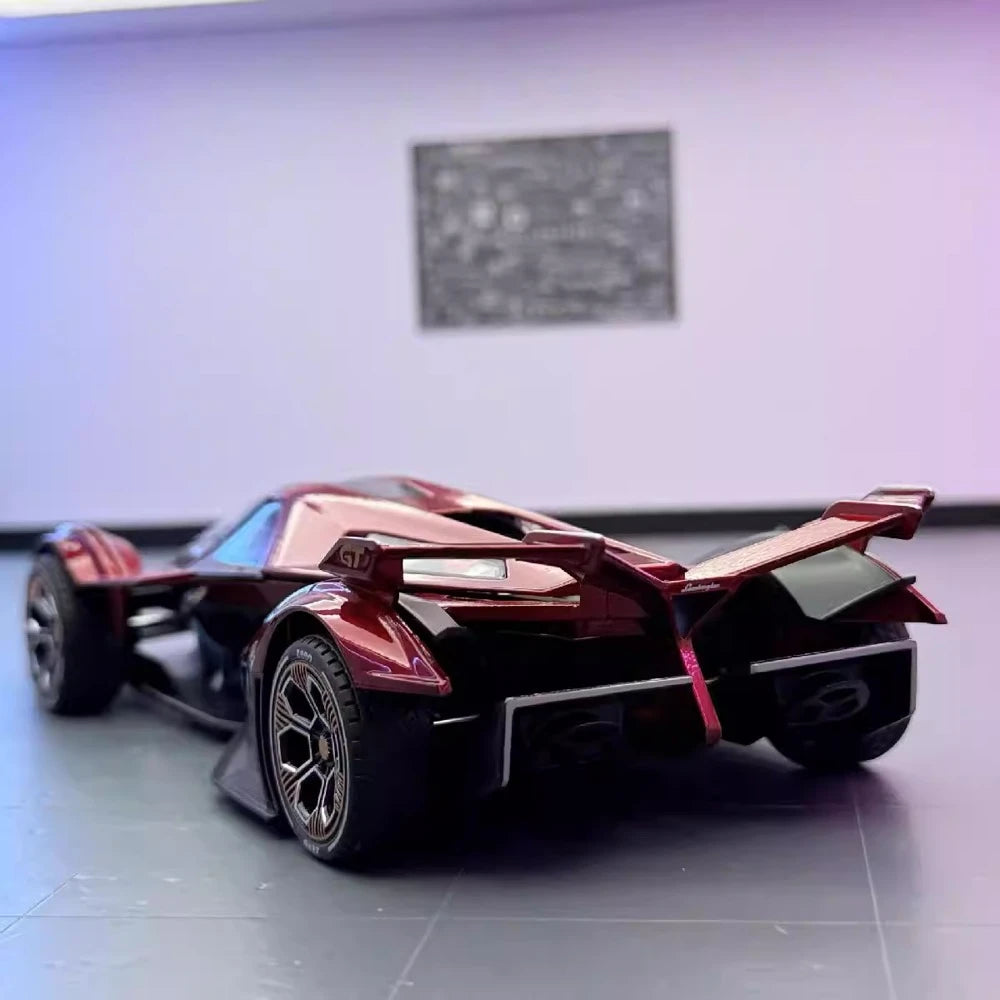 [TOY] 1:24 Lamborghini 2019 V12 Vision Gran Turismo rouge voiture miniature Die-Cast