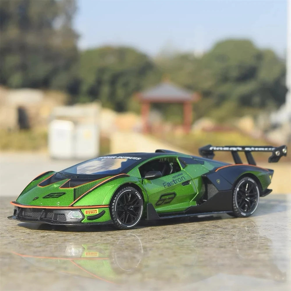 [TOY] 1:24 Lamborghini 2020 Essenza SCV12 Green Model Car Die-Cast