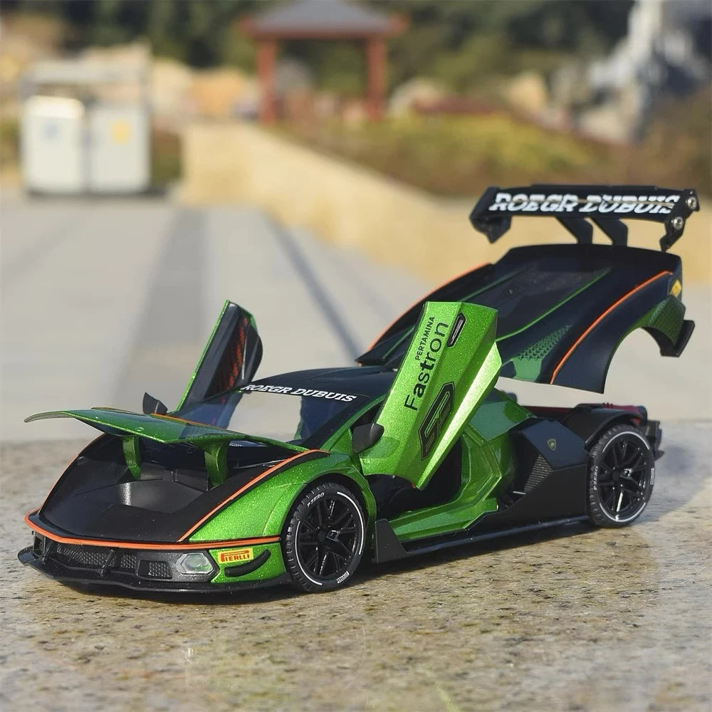 [TOY] 1:24 Lamborghini 2020 Essenza SCV12 Green Model Car Die-Cast