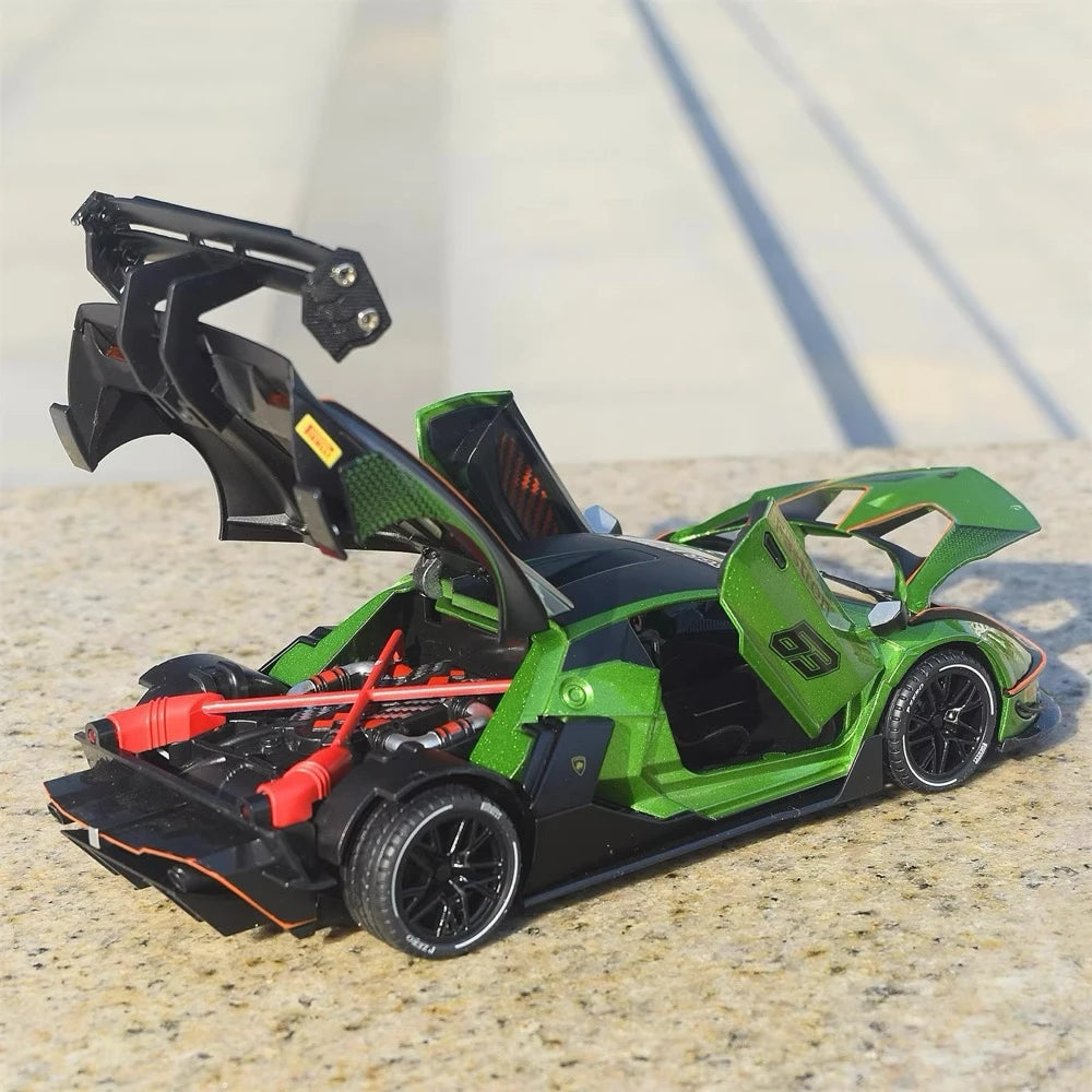 [TOY] 1:24 Lamborghini 2020 Essenza SCV12 Green Model Car Die-Cast