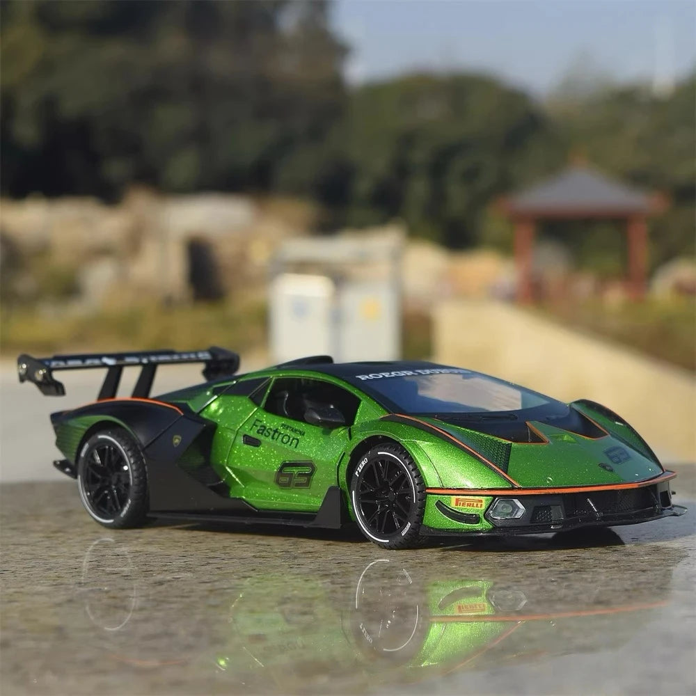 [TOY] 1:24 Lamborghini 2020 Essenza SCV12 Green Model Car Die-Cast