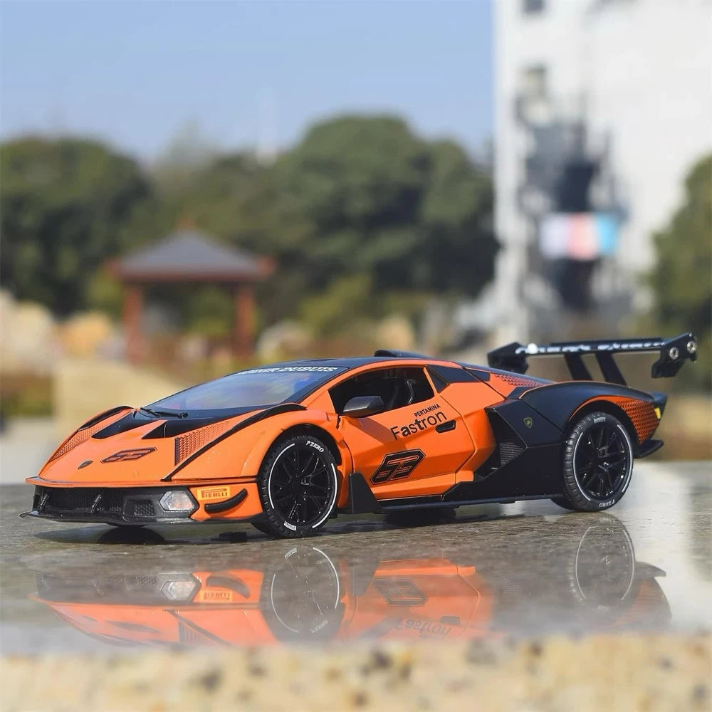 [TOY] 1:24 Lamborghini 2020 Essenza SCV12 Orange Model Car Die-Cast