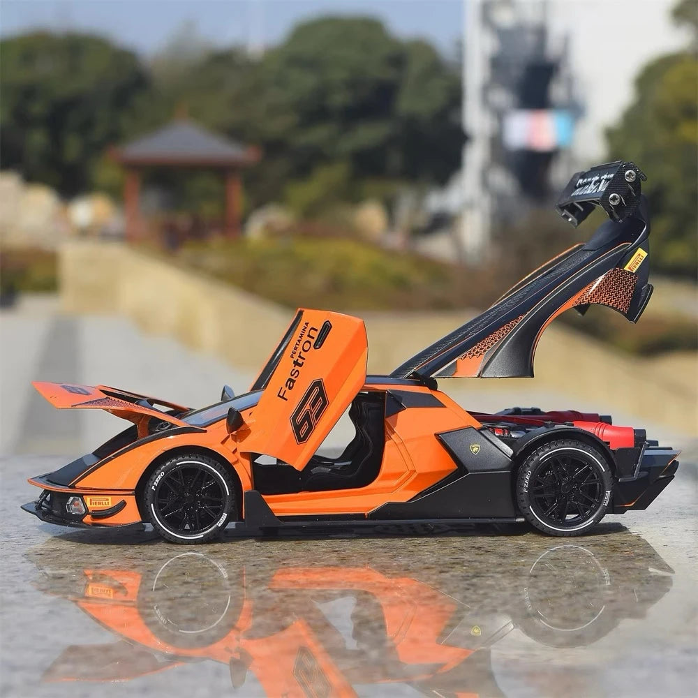 [TOY] 1:24 Lamborghini 2020 Essenza SCV12 Orange Model Car Die-Cast
