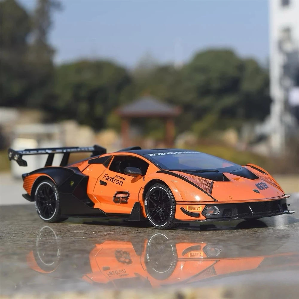 [TOY] 1:24 Lamborghini 2020 Essenza SCV12 Orange Model Car Die-Cast