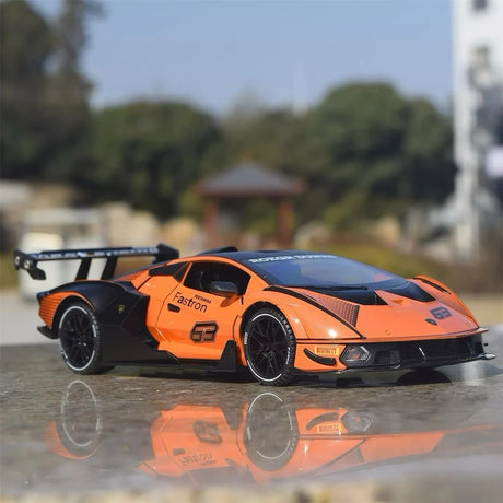 [TOY] 1:24 Lamborghini 2020 Essenza SCV12 Orange Model Car Die-Cast