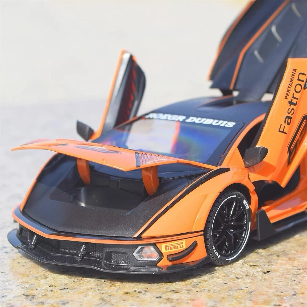 [TOY] 1:24 Lamborghini 2020 Essenza SCV12 Orange Model Car Die-Cast