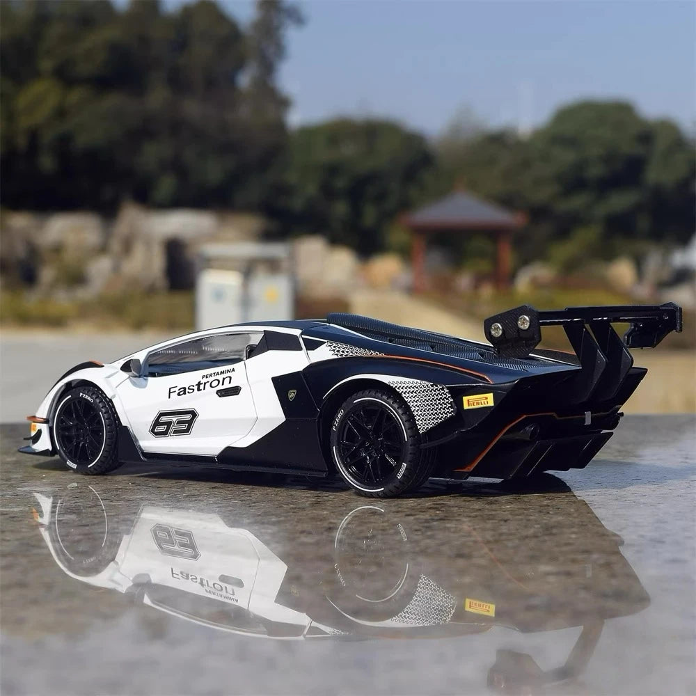 [TOY] 1:24 Lamborghini 2020 Essenza SCV12 White Model Car Die-Cast