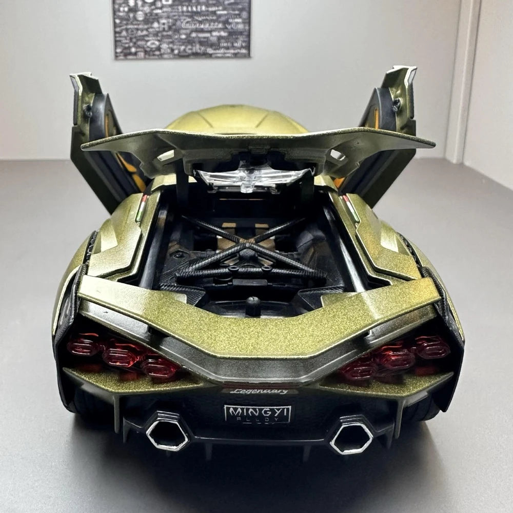 [TOY] 1:24 Lamborghini 2020 Sian FKP 37 verde modellino di auto Die-Cast