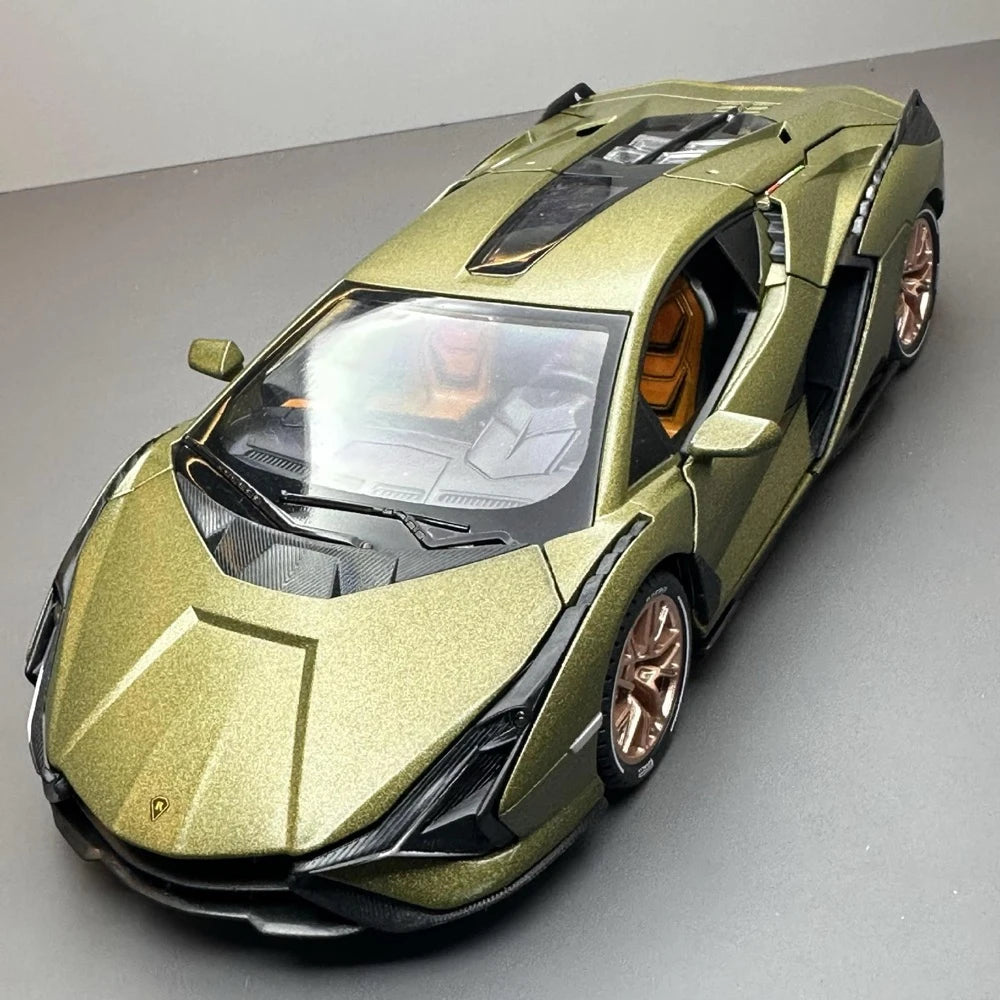 [TOY] 1:24 Lamborghini 2020 Sian FKP 37 grön modellbil Die-Cast