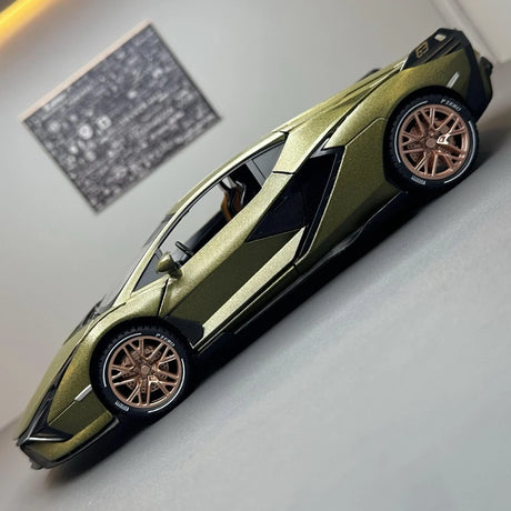 [TOY] 1:24 Lamborghini 2020 Sian FKP 37 Green Model Car Die-Cast