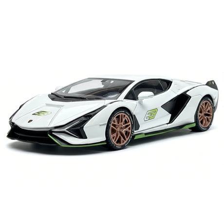 [TOY] 1:24 Lamborghini 2020 Sian FKP 37 White Model Car Die-Cast