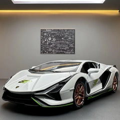 [TOY] 1:24 Lamborghini 2020 Sian FKP 37 White Model Car Die-Cast