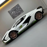 [TOY] 1:24 Lamborghini 2020 Sian FKP 37 blanc voiture miniature Die-Cast