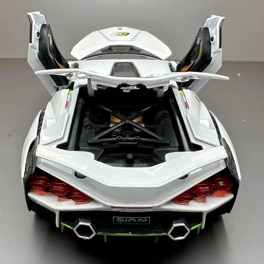 [TOY] 1:24 Lamborghini 2020 Sian FKP 37 White Model Car Die-Cast