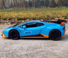 [TOY] 1:24 Lamborghini 2023 Huracan STO Blue Model Car Die-Cast