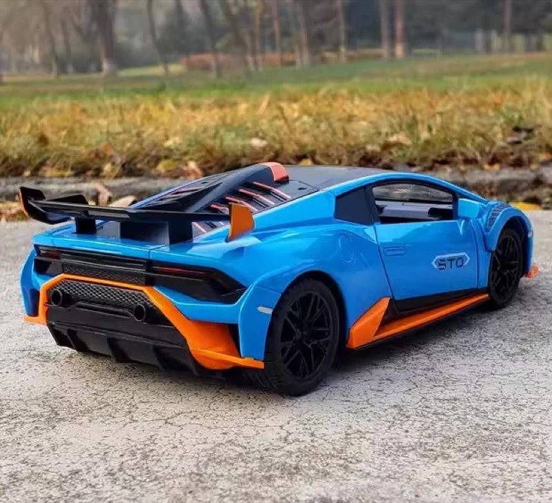 [TOY] 1:24 Lamborghini 2023 Huracan STO Blue Model Car Die-Cast
