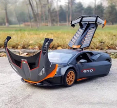 [TOY] 1:24 Lamborghini 2023 Huracan STO Gray Model Car Die-Cast