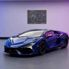 [TOY] 1:24 Lamborghini 2023 Revuelto blu modellino di auto Die-Cast