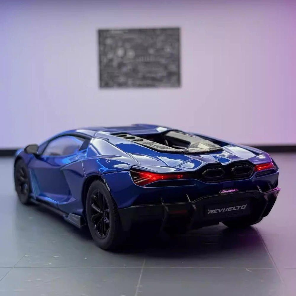 [TOY] 1:24 Lamborghini 2023 Revuelto Blue Model Car Die-Cast