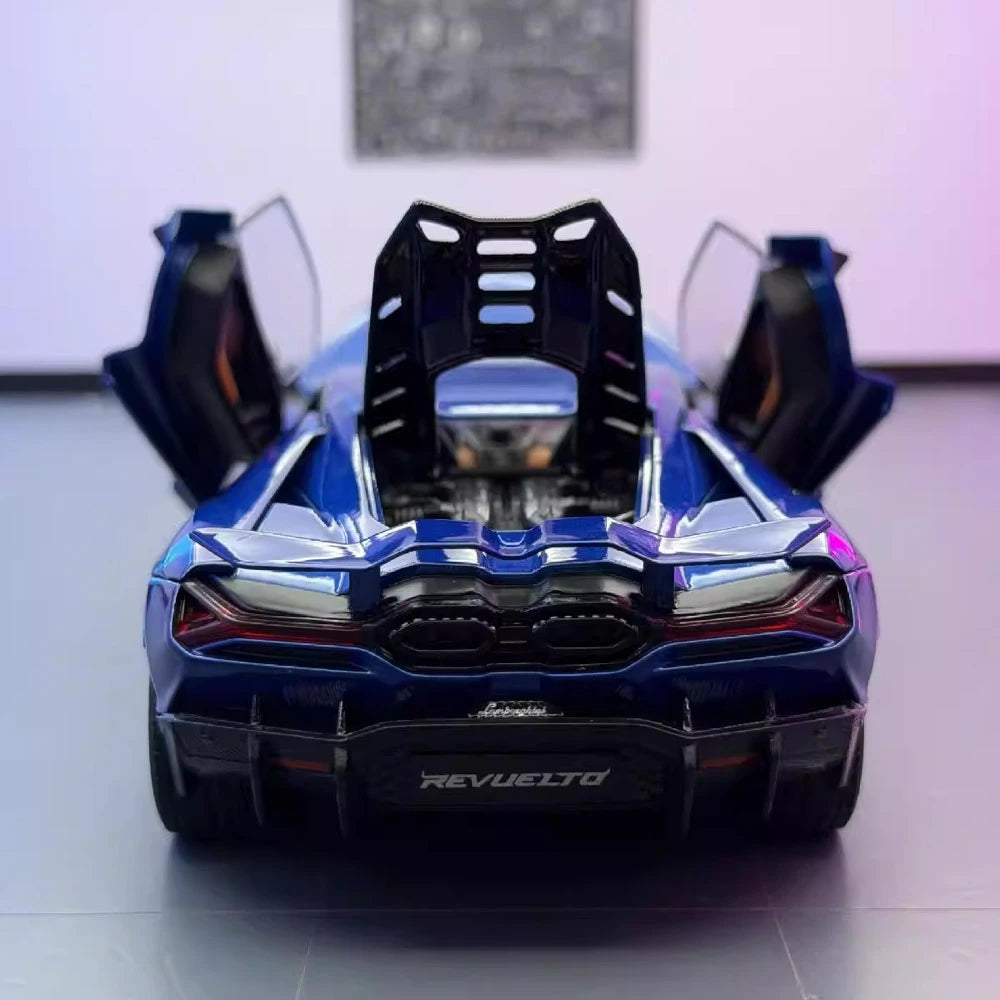 [TOY] 1:24 Lamborghini 2023 Revuelto blu modellino di auto Die-Cast