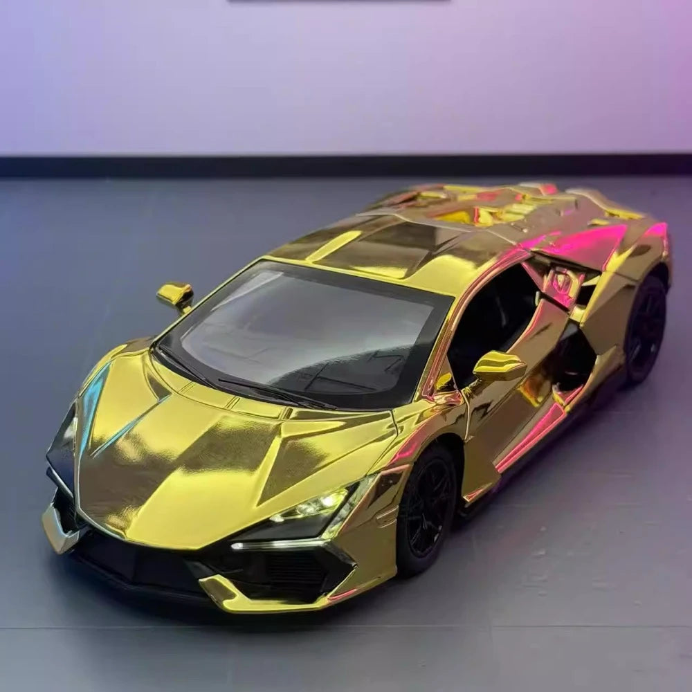 [TOY] 1:24 Lamborghini 2023 Revuelto goud modelauto Die-Cast