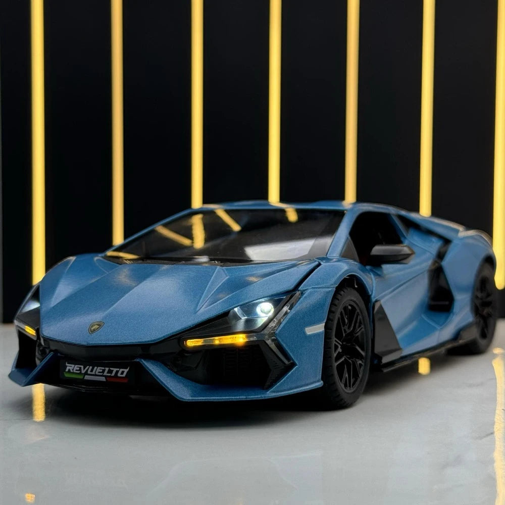 [TOY] 1:24 Lamborghini 2023 Revuelto Matte Blue Model Car Die-Cast