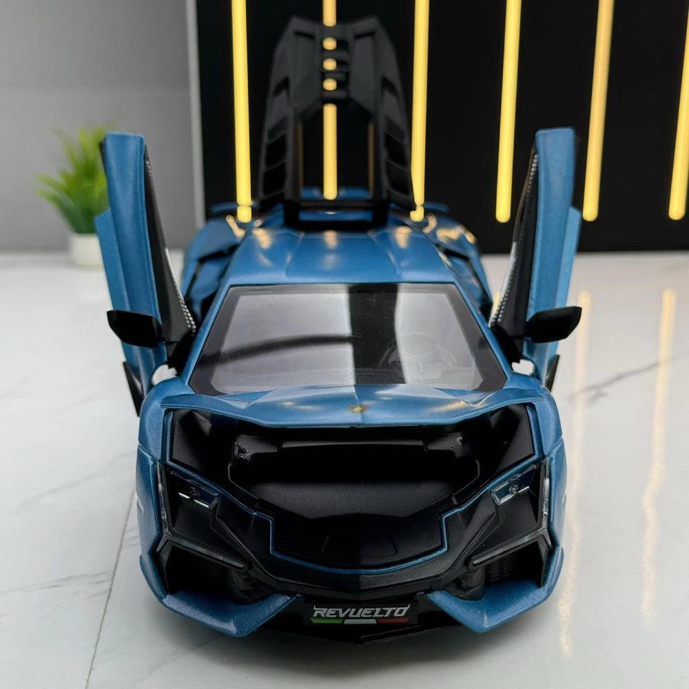 [TOY] 1:24 Lamborghini 2023 Revuelto Matte Blue Model Car Die-Cast