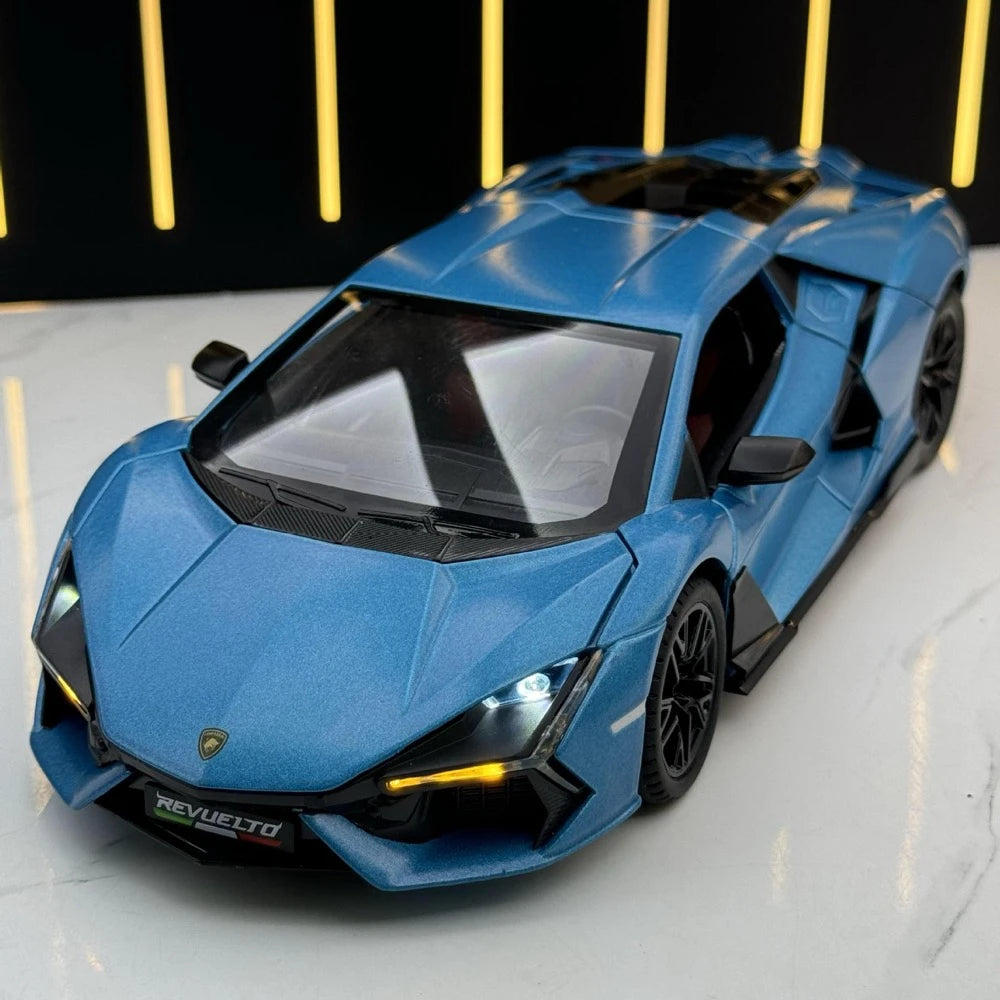 [TOY] 1:24 Lamborghini 2023 Revuelto Matte Blue Model Car Die-Cast