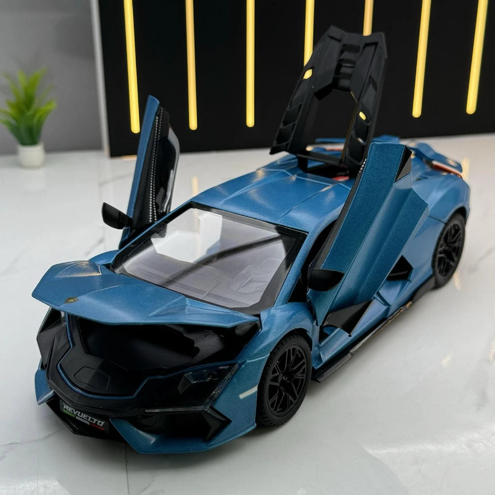 [TOY] 1:24 Lamborghini 2023 Revuelto Matte Blue Model Car Die-Cast