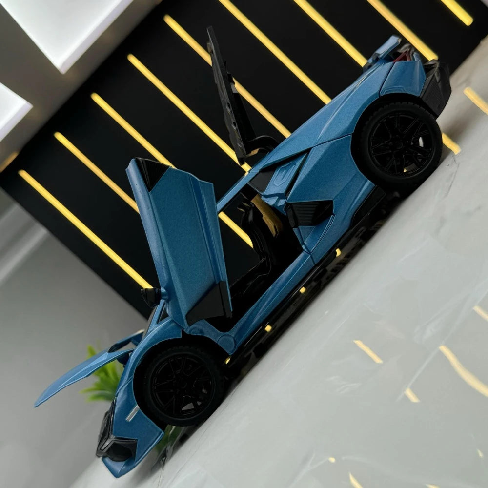 [TOY] 1:24 Lamborghini 2023 Revuelto Matte Blue Model Car Die-Cast