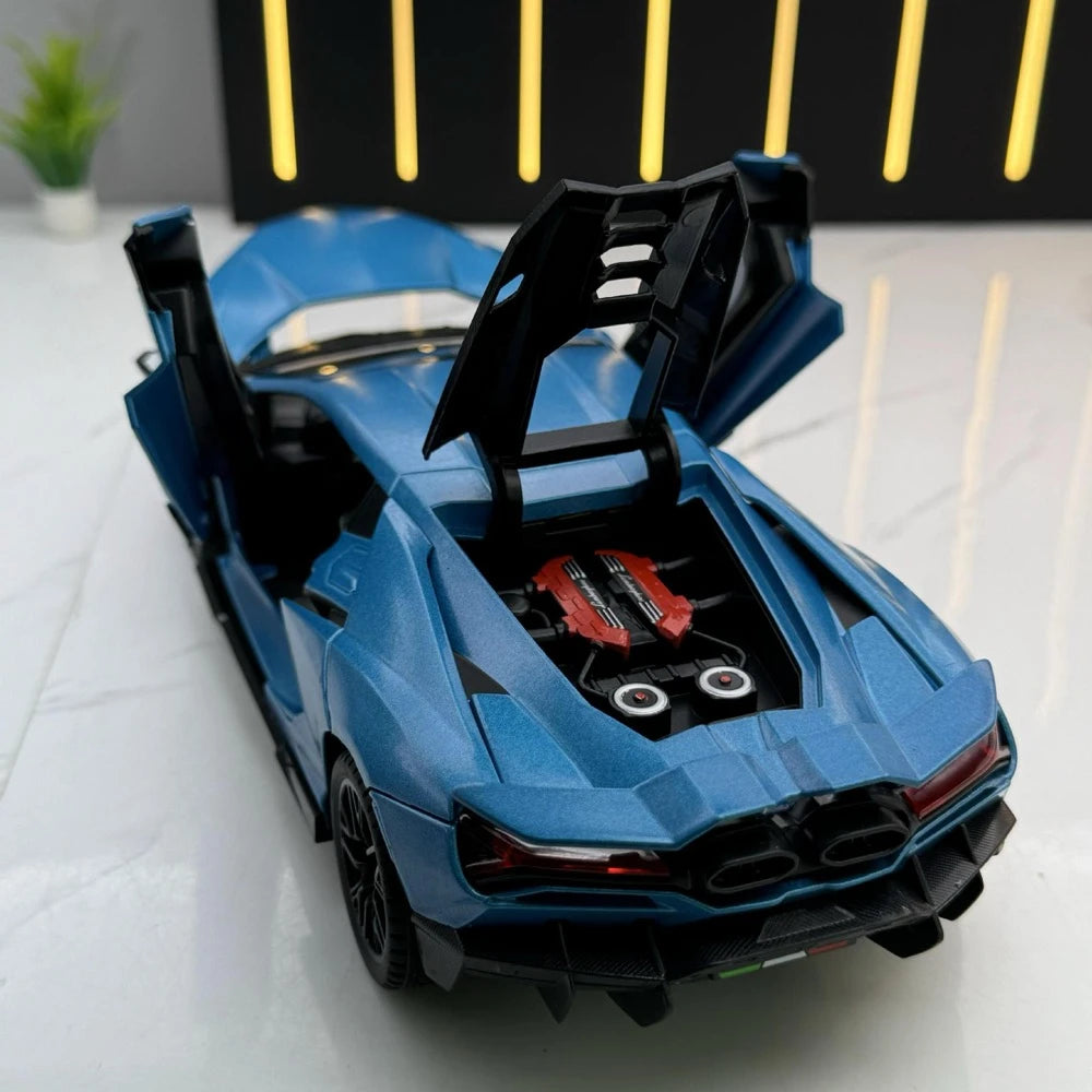 [TOY] 1:24 Lamborghini 2023 Revuelto Matte Blue Model Car Die-Cast