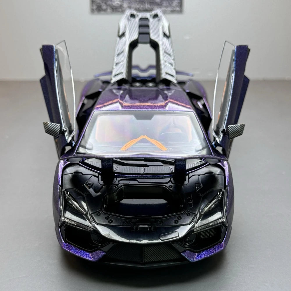 [TOY] 1:24 Lamborghini 2023 Revuelto Purple Model Car Die-Cast