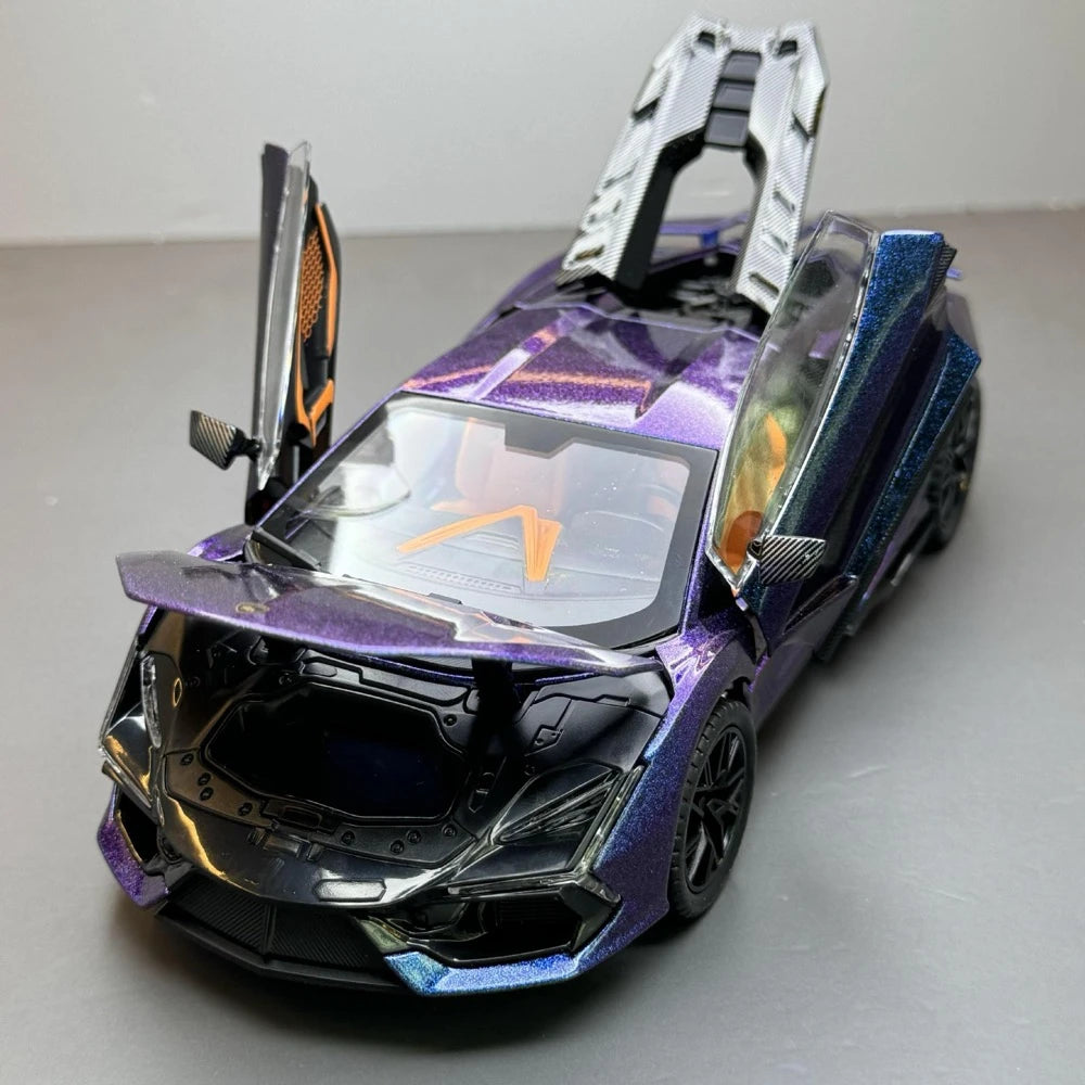 [TOY] 1:24 Lamborghini 2023 Revuelto Purple Model Car Die-Cast