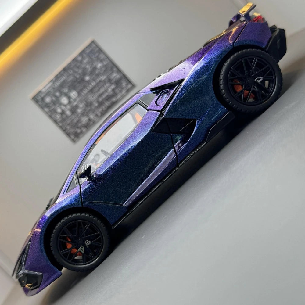 [TOY] 1:24 Lamborghini 2023 Revuelto Purple Model Car Die-Cast