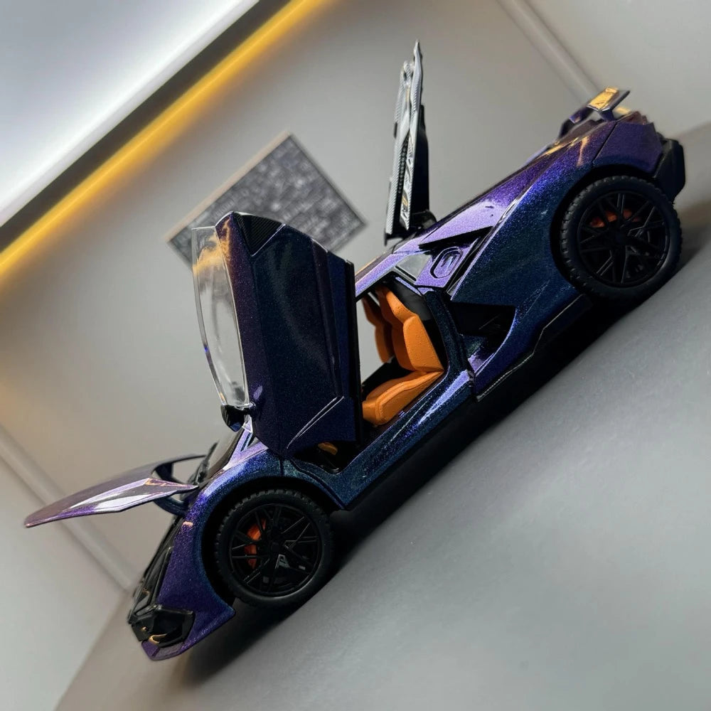 [TOY] 1:24 Lamborghini 2023 Revuelto Purple Model Car Die-Cast