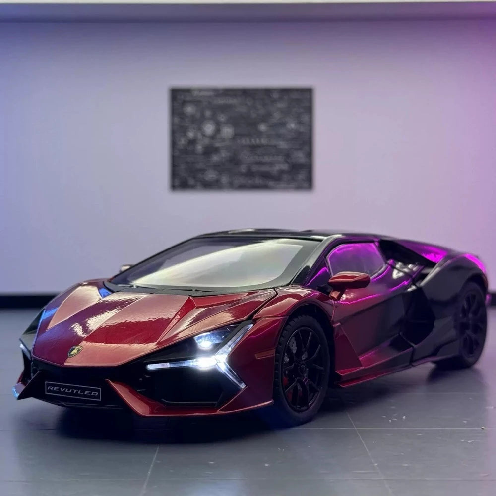 [TOY] 1:24 Lamborghini 2023 Revuelto Red Black Model Car Die-Cast