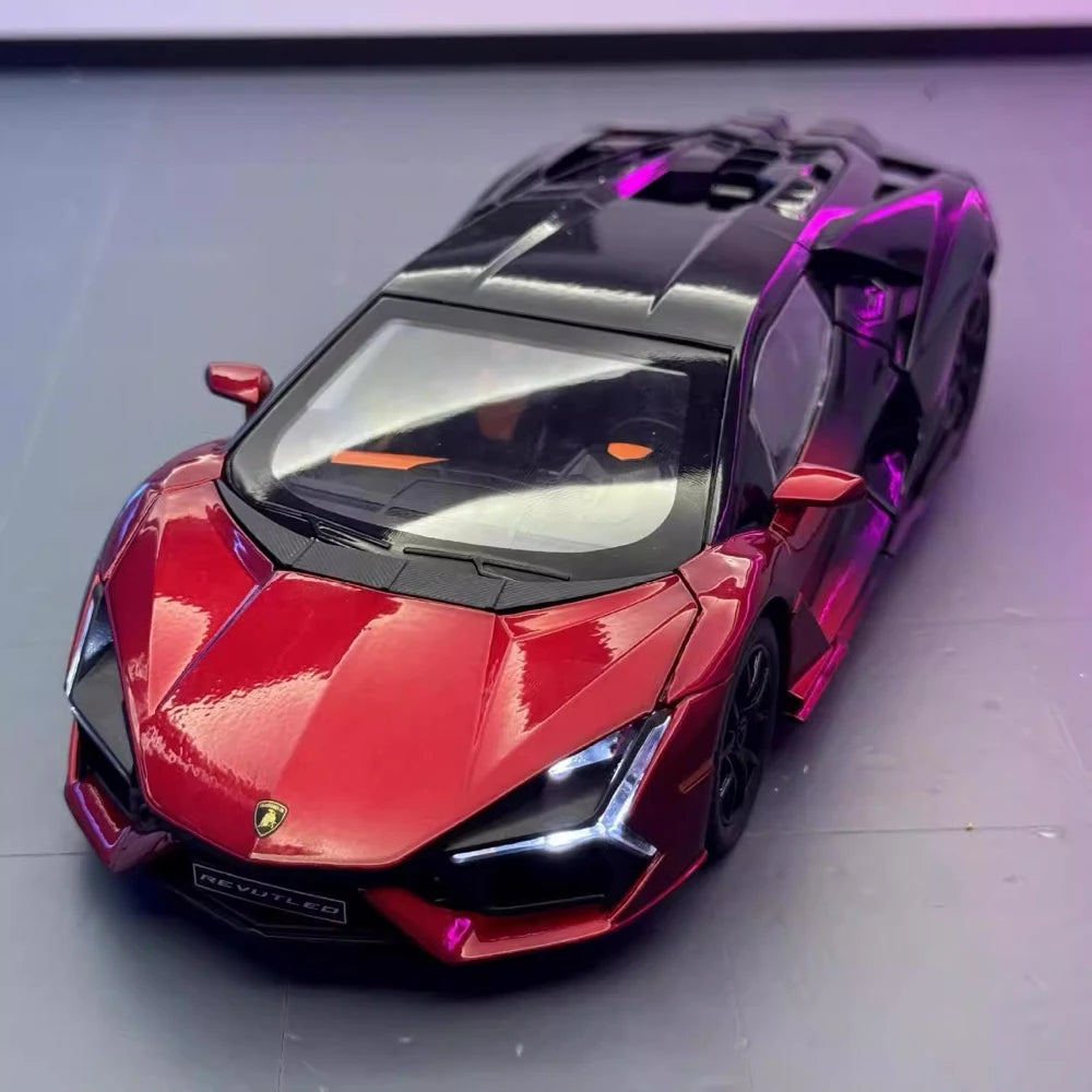 [TOY] 1:24 Lamborghini 2023 Revuelto Red Black Model Car Die-Cast