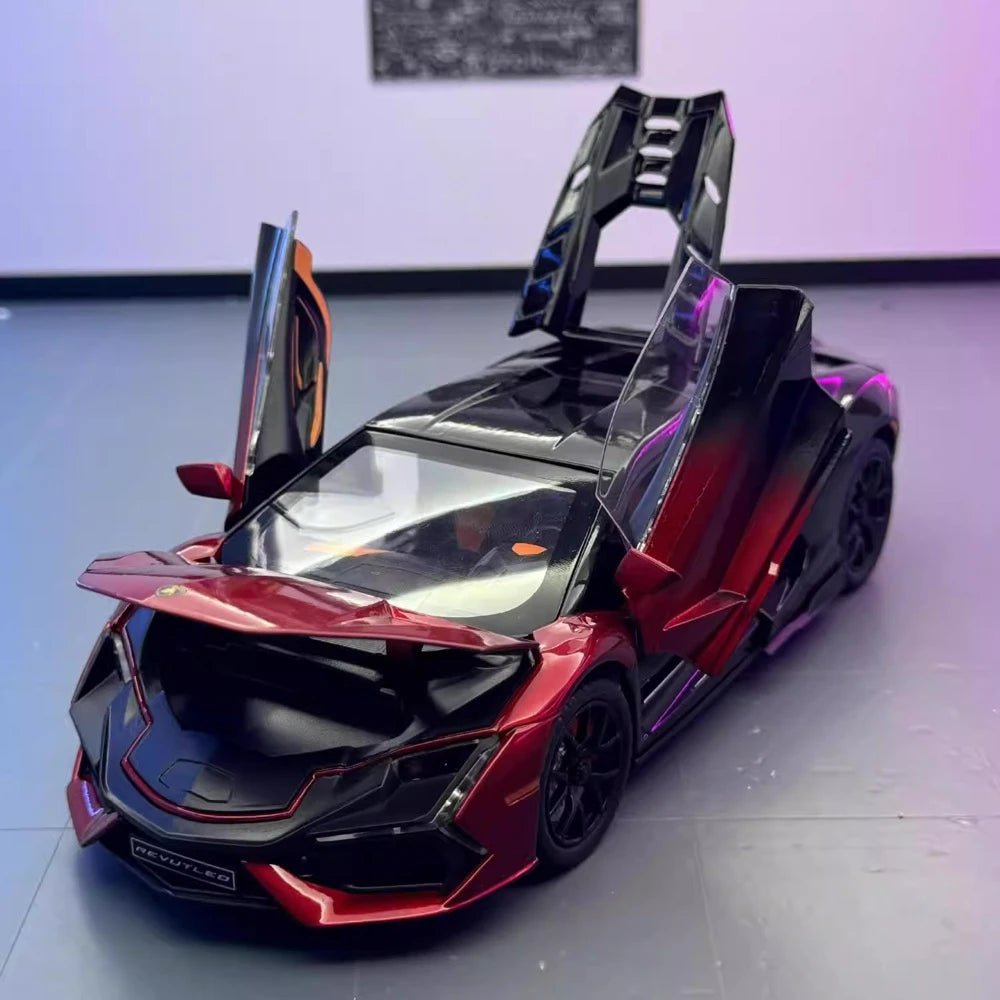 [TOY] 1:24 Lamborghini 2023 Revuelto Red Black Model Car Die-Cast