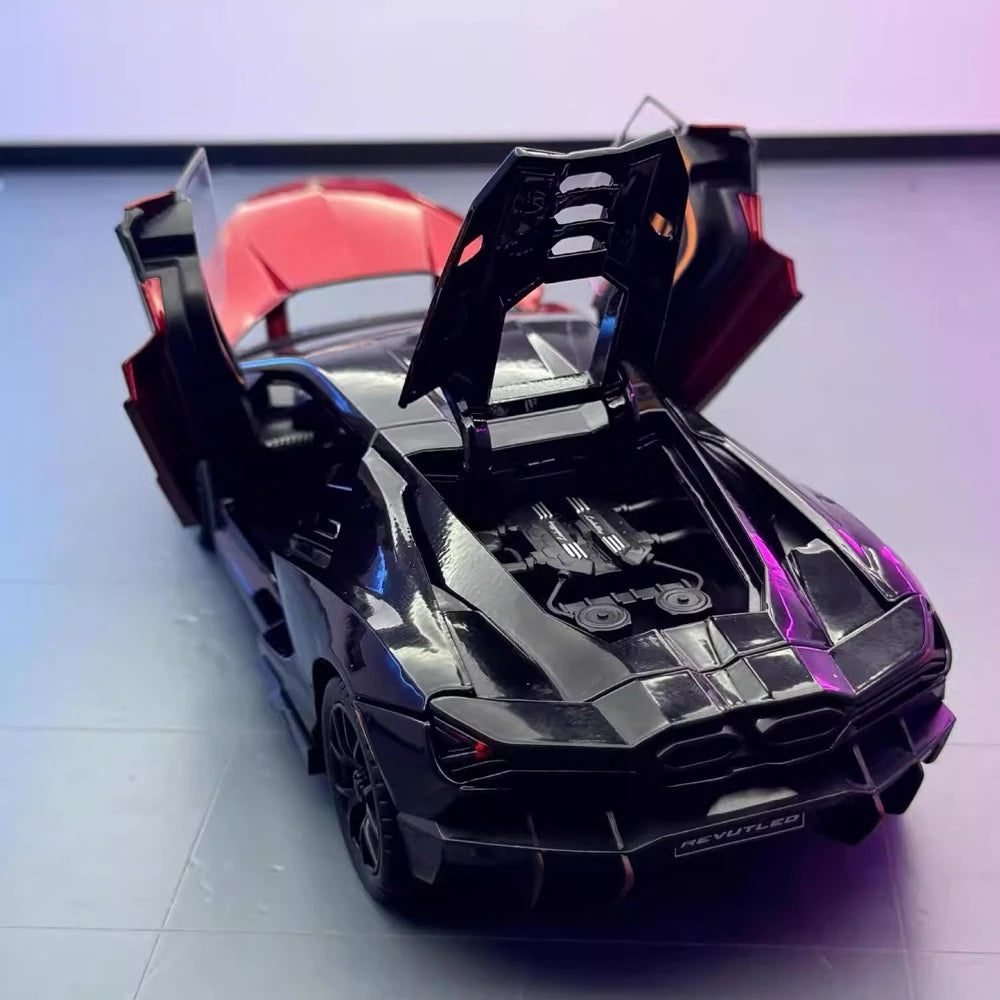 [TOY] 1:24 Lamborghini 2023 Revuelto Red Black Model Car Die-Cast