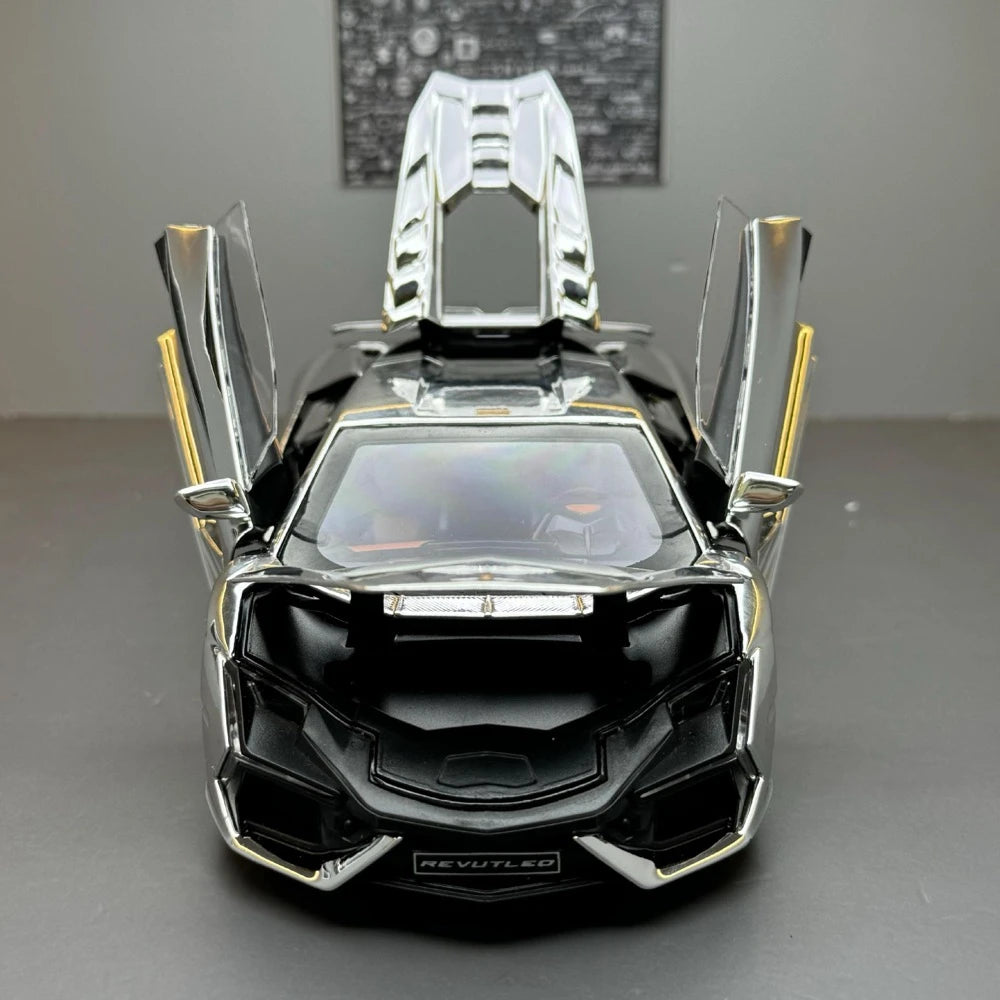 [TOY] 1:24 Lamborghini 2023 Revuelto Silver Model Car Die-Cast