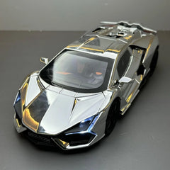 [TOY] 1:24 Lamborghini 2023 Revuelto Silver Model Car Die-Cast