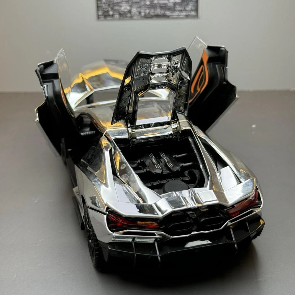 [TOY] 1:24 Lamborghini 2023 Revuelto Silver Model Car Die-Cast