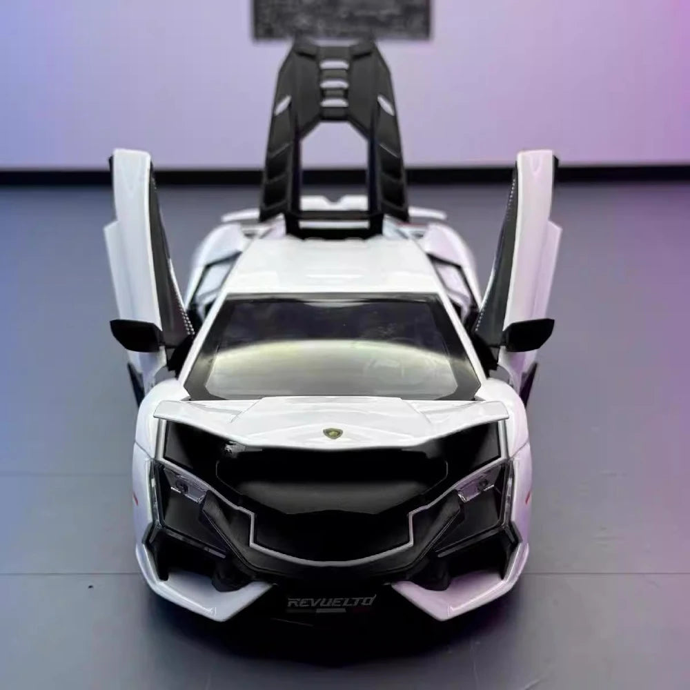 [TOY] 1:24 Lamborghini 2023 Revuelto bianco modellino di auto Die-Cast