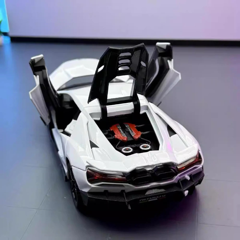 [TOY] 1:24 Lamborghini 2023 Revuelto bianco modellino di auto Die-Cast