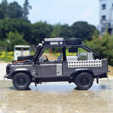 [TOY] 1:24 Land Rover 2001 Defender 110 Tomb Raider gris voiture miniature Die-Cast